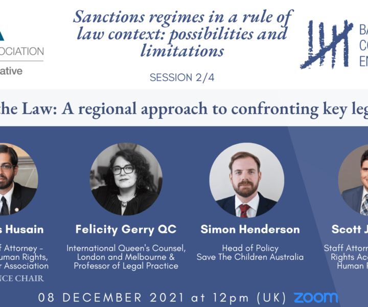Register now for ‘Sanctions regimes in a rule of law context: possibilities and limitations’
