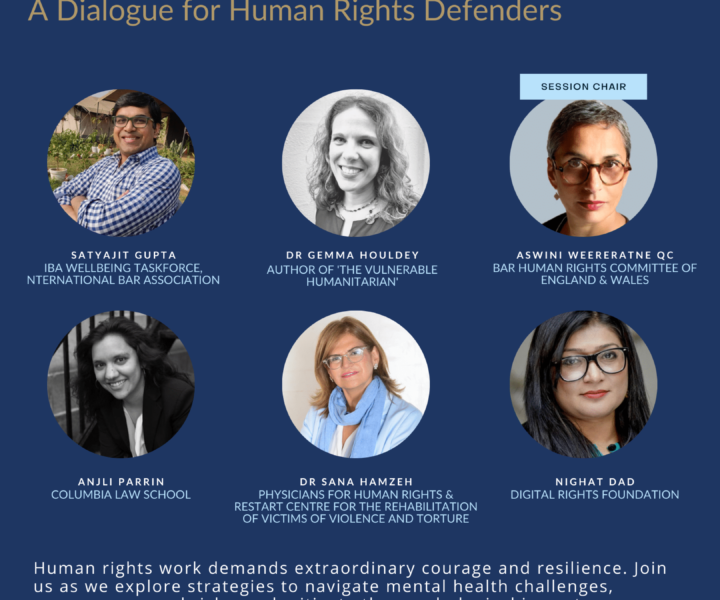 Protecting Mental Health & Building Resilience : A Dialogue for Human Rights Defenders