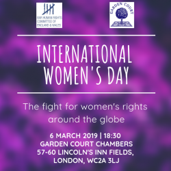 BHRC & Garden Court highlighting the voices for women’s rights around the globe in event for International Women’s Day