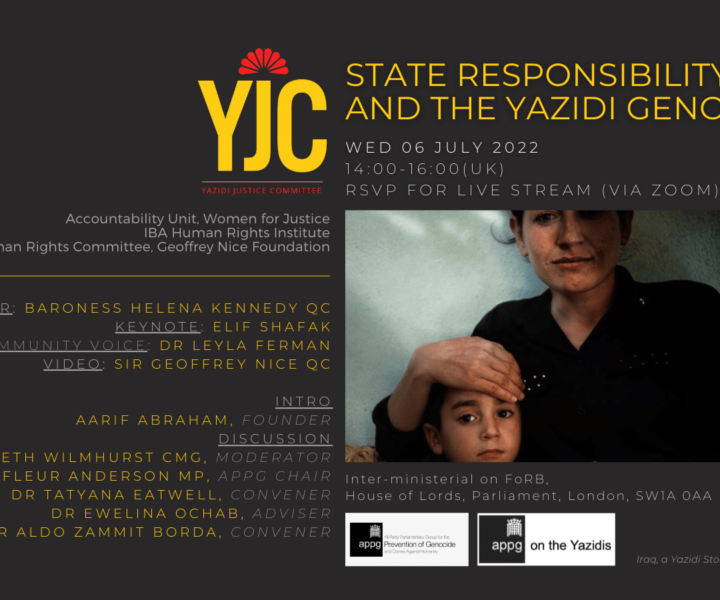 The Bar Human Rights Committee of England & Wales supports the Yazidi Justice Committee as a member organisation