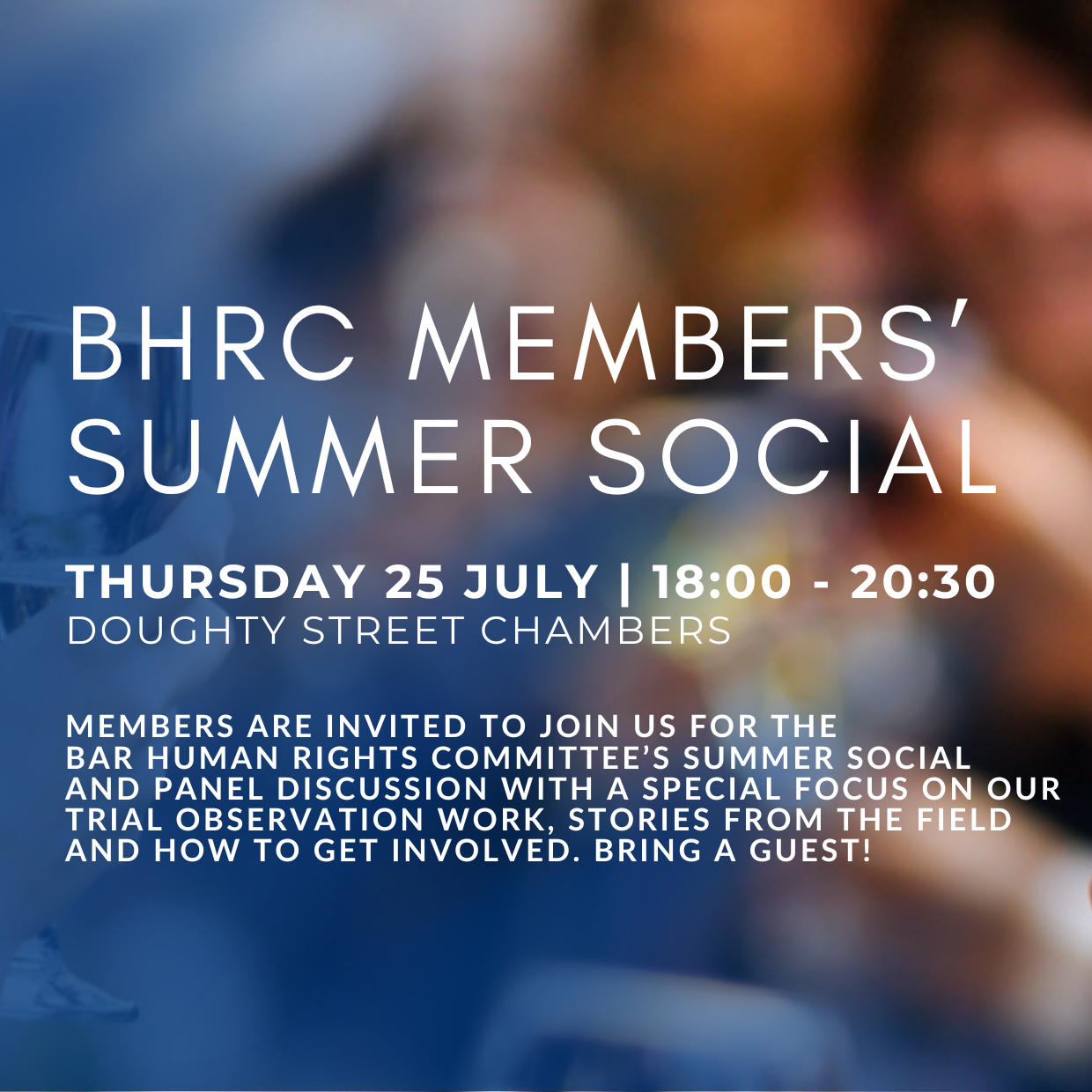 Join us for the BHRC Summer Social & Panel Discussion on our Trial Observation work